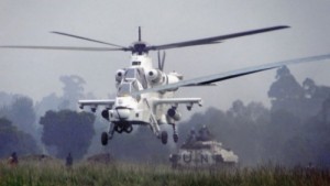 RDC: Des  hélicoptères d'attaque de l'ONU  contre des rebelles ougandais de l' ADF