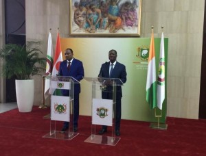 Côte d'Ivoire: «Terrorisme» et «chemin de fer» au centre de l'entretien entre Ouattara et Mahamadou à  Abidjan