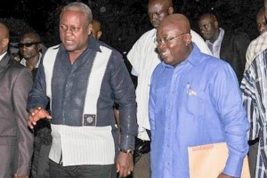 Ghana: Akufo-Addo en avance sur Mahama sur Facebook, tendance inversée sur Twitter