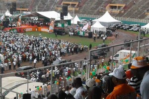 Côte d'Ivoire: Lancement de la campagne pour le «oui», faible mobilisation au Stade Houphouët Boigny