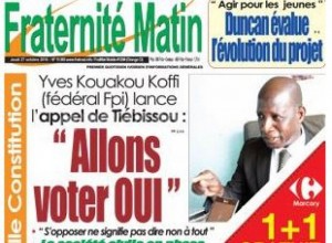 Côte d'Ivoire: Référendum, Affi limoge son représentant à  Tiébissou ayant appelé à  voter «Oui»