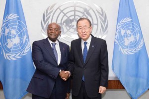 Gabon: Climat, Ban Ki Moon salue les initiatives gabonaises et félicite son «ami» Issoze Ngondet pour sa nomination à  la primature