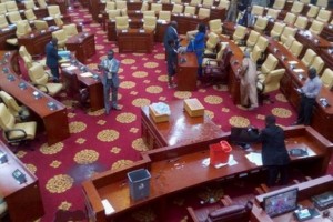 Ghana: Arrivée d'eau de pluie au parlement