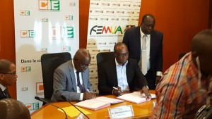 Côte d'Ivoire: Signature d'une convention de partenariat entre la CIE et le FEMUA