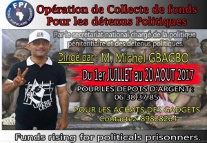 Côte d'Ivoire:  Michel Gbagbo réitère et lance une collecte de fonds pour les prisonniers politiques