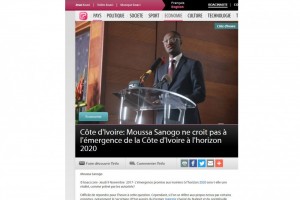 Côte d'Ivoire: Droit de réponse à  l'article « Côte d'Ivoire : Moussa Sanogo ne croit pas à  l'émergence de la Côte d'Ivoire en 2020 »