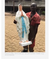 Côte d'Ivoire: La statue de la vierge Marie d'une église catholique à  Abidjan retrouvée dans un caniveau