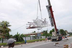 Côte d'Ivoire: Plateau, le pylône enlevé la circulation a repris au niveau du Commandement supérieur