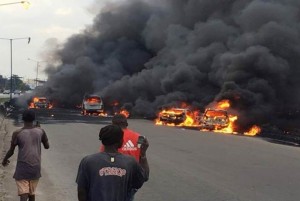 Nigeria: Un camion-citerne explose à  Lagos, 9 morts au moins et 54 véhicules incendiés