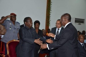 Côte d'Ivoire: 24h après la formation du nouveau gouvernement, Bédié  et Ouattara se rencontrent à  une cérémonie