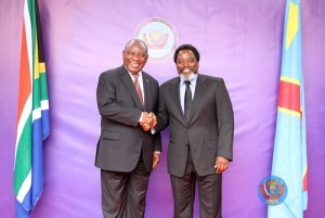 RDC-Afrique du sud: Cyril Ramaphosa de passage à  Kinshasa félicite Kabila d'avoir honoré sa parole